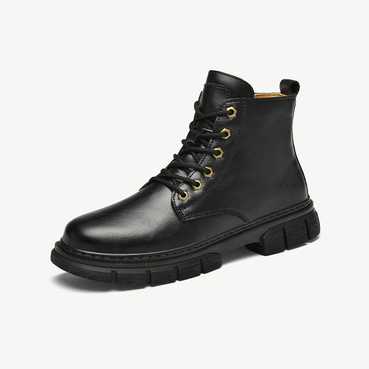 Men's All-Match Cowhide High-Top Large-Size Boots-ONEIZY