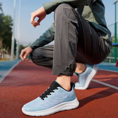 Men's Mesh Travel All-Match Casual Large Size Lace-Up Sneakers