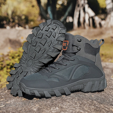 Men's Canvas Outdoor Climbing Non-Slip Wear-Resistant Boots