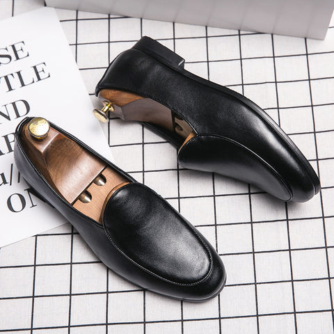 Men's British Style All-Match Slip-On Lazy Pointed Loafers