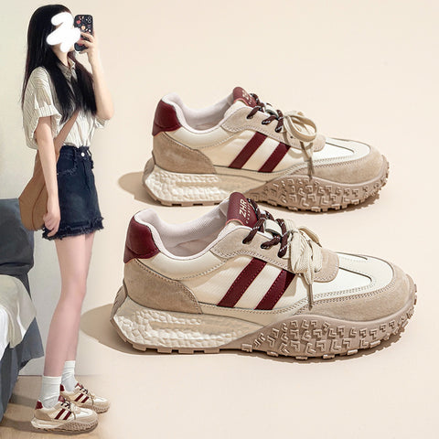 Women's Retro Casual Moral Training Color Block Anti-Slip Sneakers