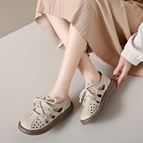 Women's European American Casual Comfortable Lace-Up Breathable Sandals