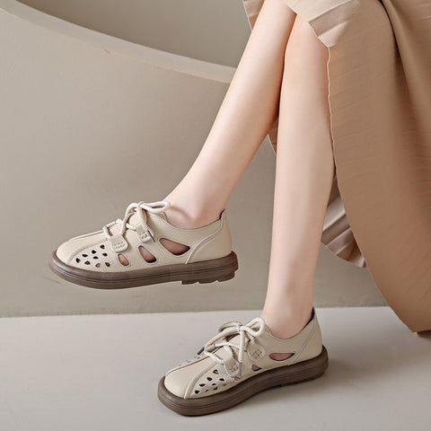 Women's European American Casual Comfortable Lace-Up Breathable Sandals