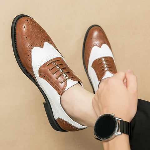 Men's Business Retro British Style Versatile Fashion Large Size Oxfords
