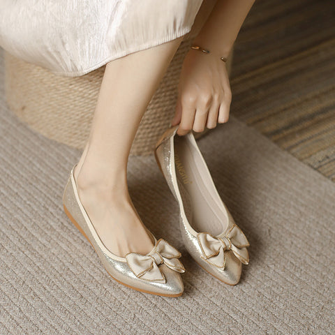 Women's Professional All-Match Breathable Wear-Resistant Flower Flats