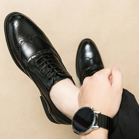 Men's Business Retro British Style Versatile Fashion Large Size Oxfords