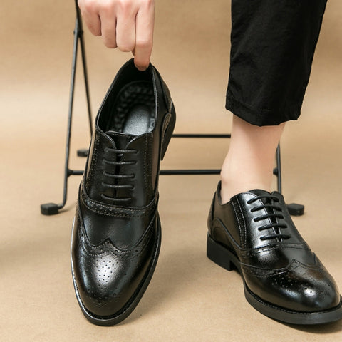 Men's Business Retro British Style Versatile Fashion Large Size Oxfords