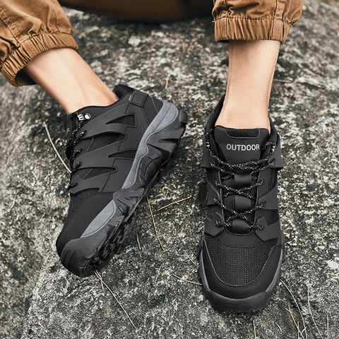 Men's Mesh Outdoor Hiking Casual Breathable Color Block Sneakers