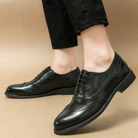 Men's Business Retro British Style Versatile Fashion Large Size Oxfords