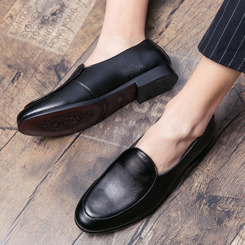 Men's British Style All-Match Slip-On Lazy Pointed Loafers