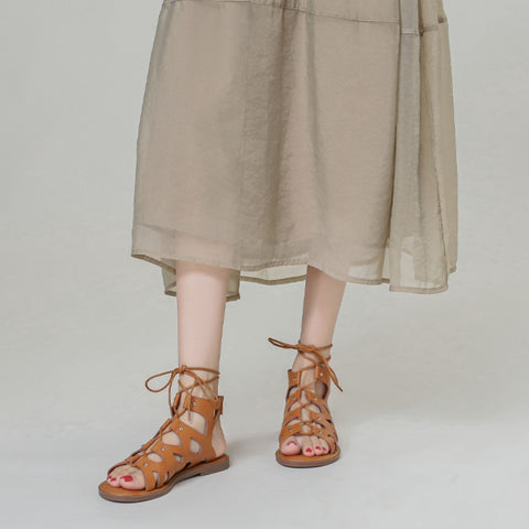 Women's Roman Style Fashionable Versatile Hollow Strap Sandals