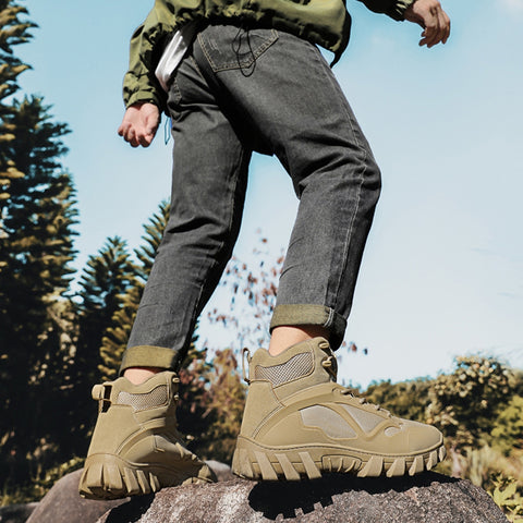 Men's Canvas Outdoor Climbing Non-Slip Wear-Resistant Boots