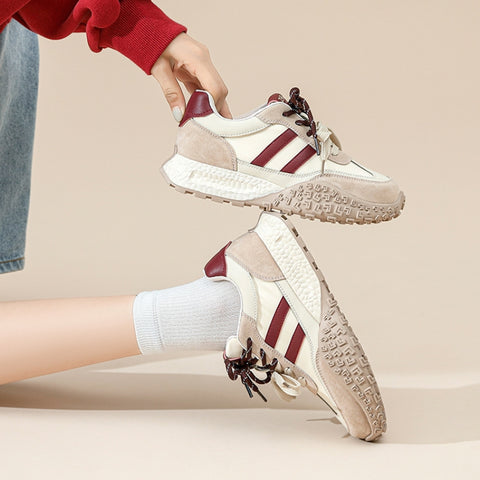 Women's Retro Casual Moral Training Color Block Anti-Slip Sneakers