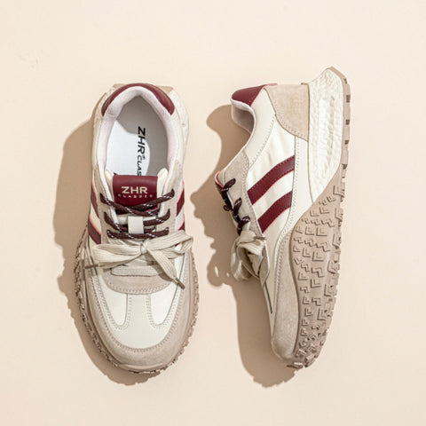 Women's Retro Casual Moral Training Color Block Anti-Slip Sneakers