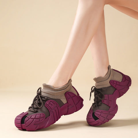 Women's Flyknit Casual Comfortable Breathable Lightweight Sneakers