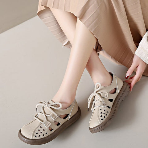 Women's European American Casual Comfortable Lace-Up Breathable Sandals