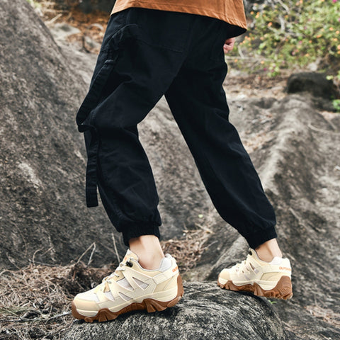 Men's Mesh Outdoor Hiking Casual Breathable Color Block Sneakers