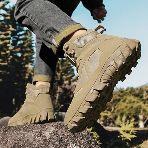 Men's Canvas Outdoor Climbing Non-Slip Wear-Resistant Boots