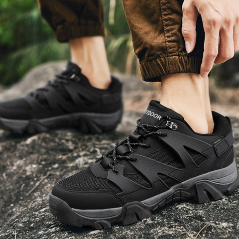 Men's Mesh Outdoor Hiking Casual Breathable Color Block Sneakers