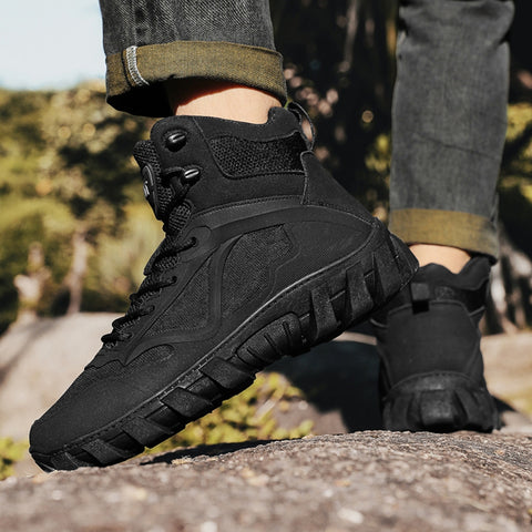 Men's Canvas Outdoor Climbing Non-Slip Wear-Resistant Boots