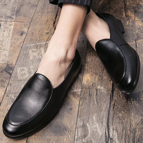 Men's British Style All-Match Slip-On Lazy Pointed Loafers