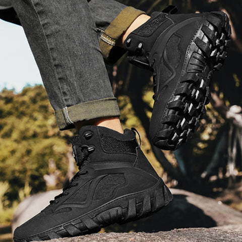 Men's Canvas Outdoor Climbing Non-Slip Wear-Resistant Boots