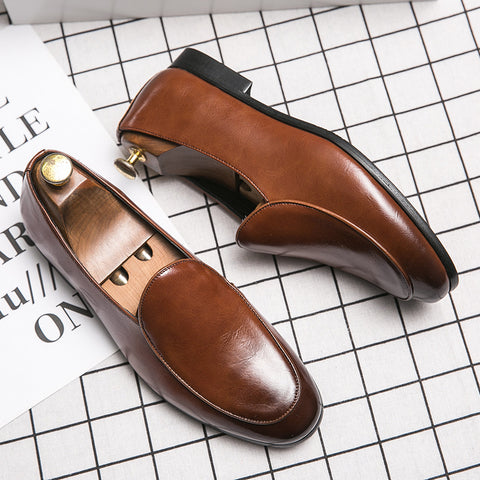 Men's British Style All-Match Slip-On Lazy Pointed Loafers