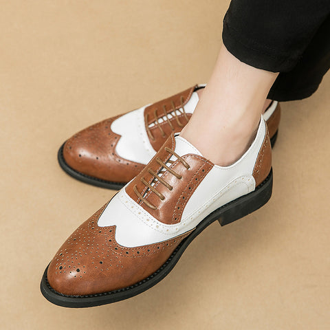 Men's Business Retro British Style Versatile Fashion Large Size Oxfords