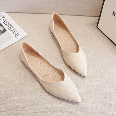 Women's Microfiber Elegant Versatile Daily Pointed Toe Shallow Flats