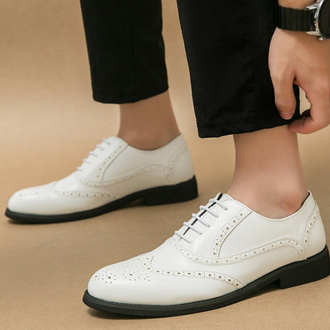 Men's Business Retro British Style Versatile Fashion Large Size Oxfords