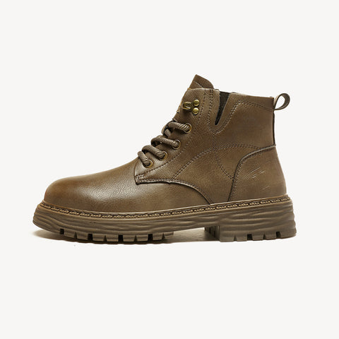 Men's Genuine Leather Retro British Shock Absorbing Workwear Boots