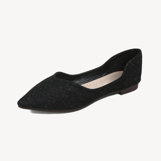 Women's Microfiber Elegant Versatile Daily Pointed Toe Shallow Flats