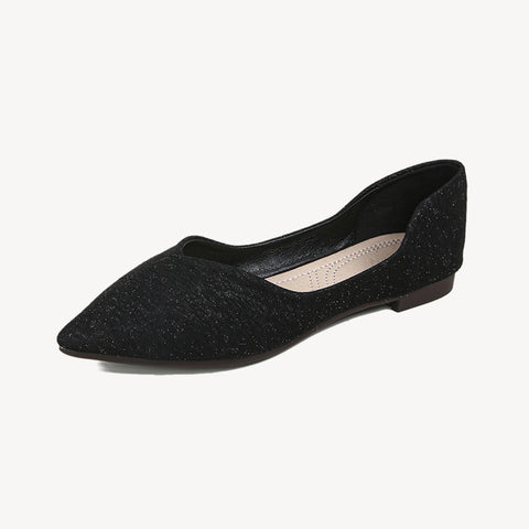 Women's Microfiber Elegant Versatile Daily Pointed Toe Shallow Flats