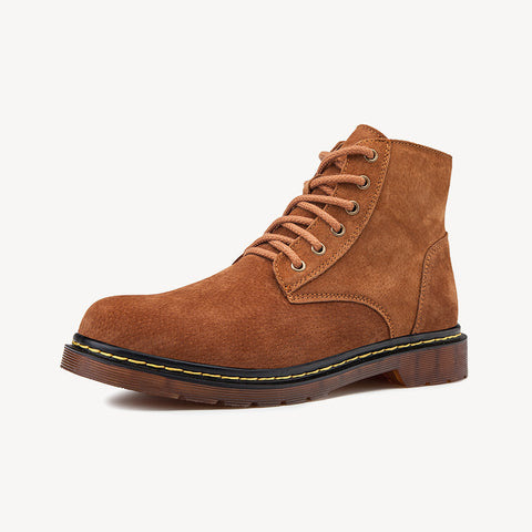 Men's Leather Outdoor Retro Casual Height-Enhancing Large Size Boots