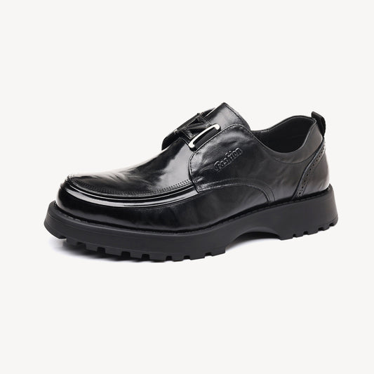 Men's Top Layer Cowhide Casual Business Breathable Non-Slip Slip-On Loafers