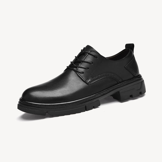 Men's Top Layer Cowhide Versatile Comfortable Thick-Soled Oxfords