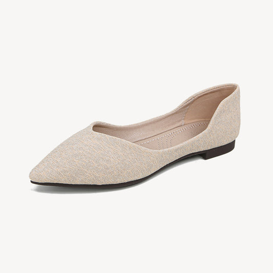 Women's Microfiber Elegant Versatile Daily Pointed Toe Shallow Flats