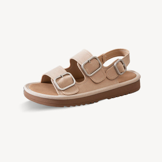 Women's Outdoor Beach Casual Fashion With  Metallic Buckle Sandals