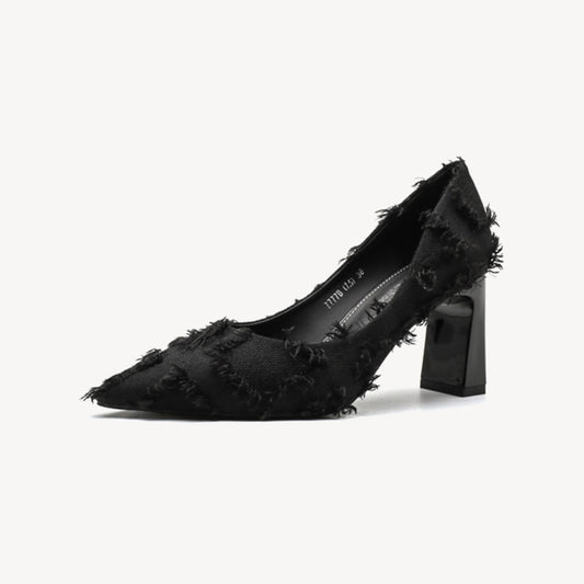 Women's Maomaoge Sweet Little Fragrance Style Thick High Heels