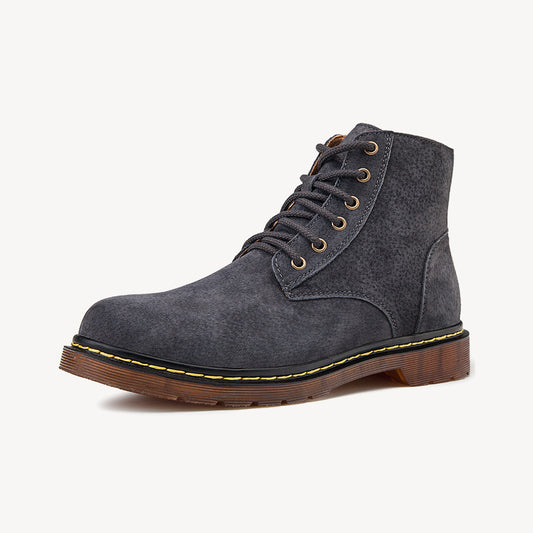 Men's Leather Outdoor Retro Casual Height-Enhancing Large Size Boots
