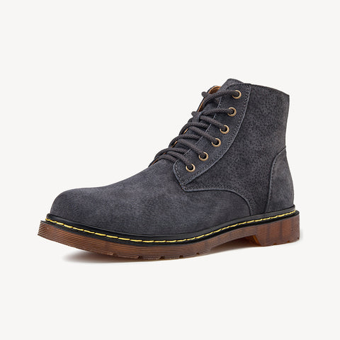 Men's Leather Outdoor Retro Casual Height-Enhancing Large Size Boots